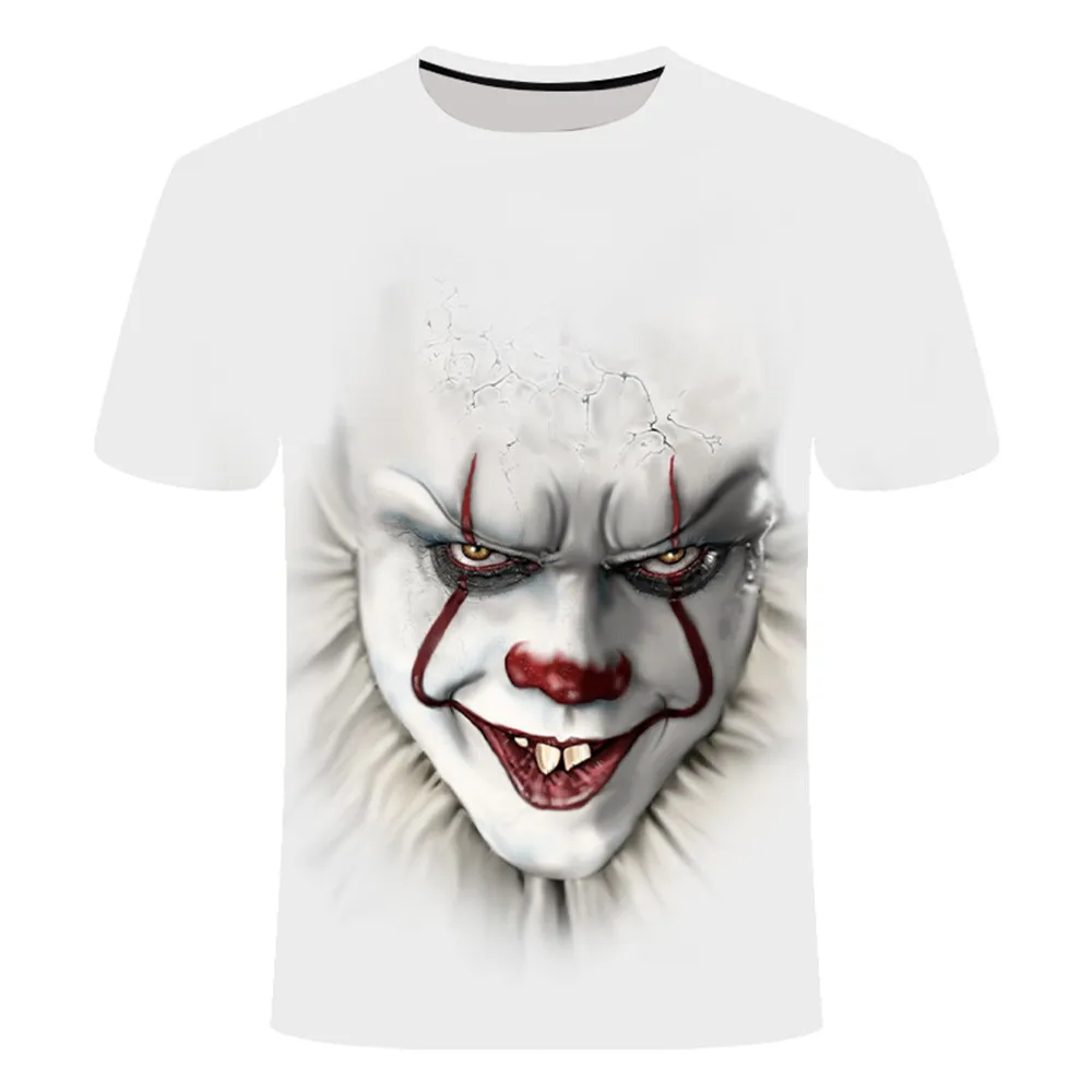 

2021 new 3DT shirt men's street casual T-shirt printing clown back to soul
