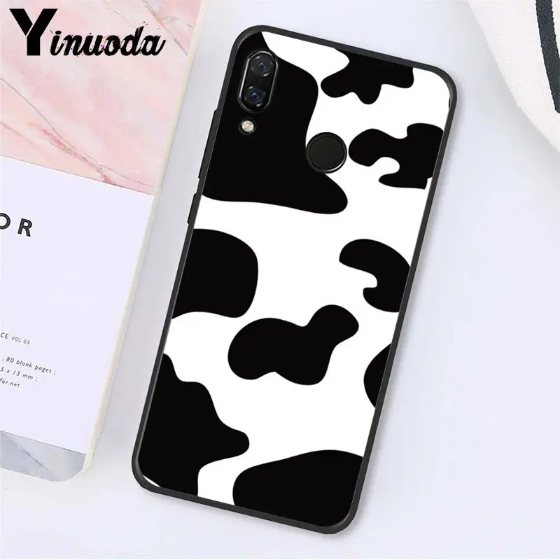Yinuoda корова узор черный белый чехол для телефона для Xiaomi Redmi Note 7 5 4 Redmi 5plus 6A Note4 4X A2 A2lite