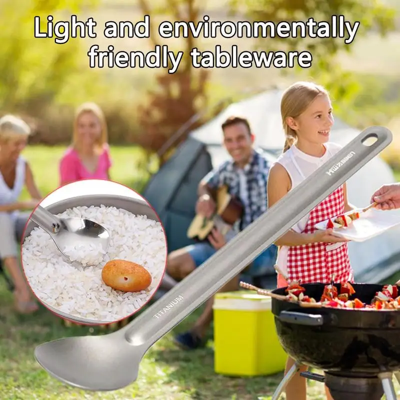 1 шт. прочный и легко носить с собой Титан ложка Кемпинг Ложки Посуда вилка