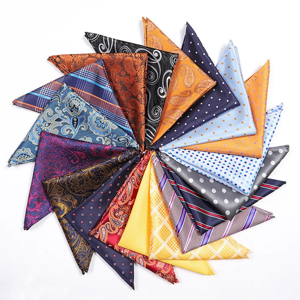 

Paisley Pocket Squares for Men Floral Hanky Big Silk Pocket Handkerchief Man Blue Handkerchifes Men Wedding Kerchief A109