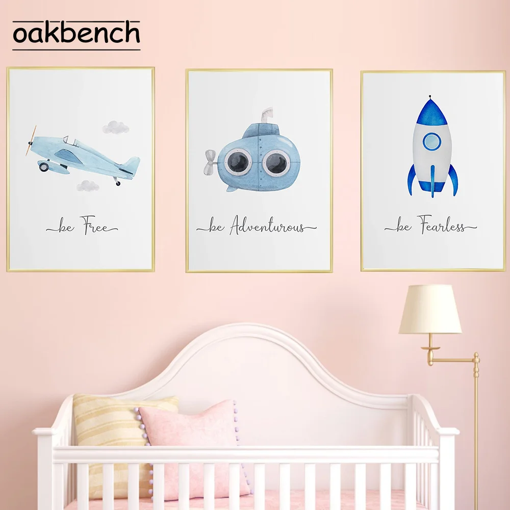 Плакат с самолетом и автомобилем вдохновляющая цитата печать на холсте для