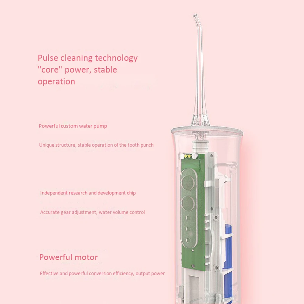 

Portable Oral Irrigator Charging Water Dental Floss Healthy Gums Telescopic Dental Flusher Waterproof Teeth Cleaner Oral Care
