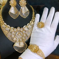 missvikki noble bridal women luxury wedding big 4pcs earring necklace bangle ring jewelry set high quality full cz party show