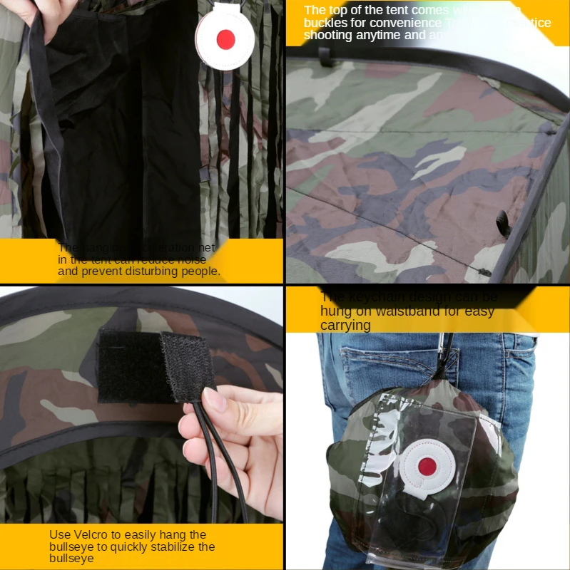 

Tactical Tent Portable Camouflage Training Hunting Shooting Target Air Gun Paintball Silencer Foldable BB Bow Target Box