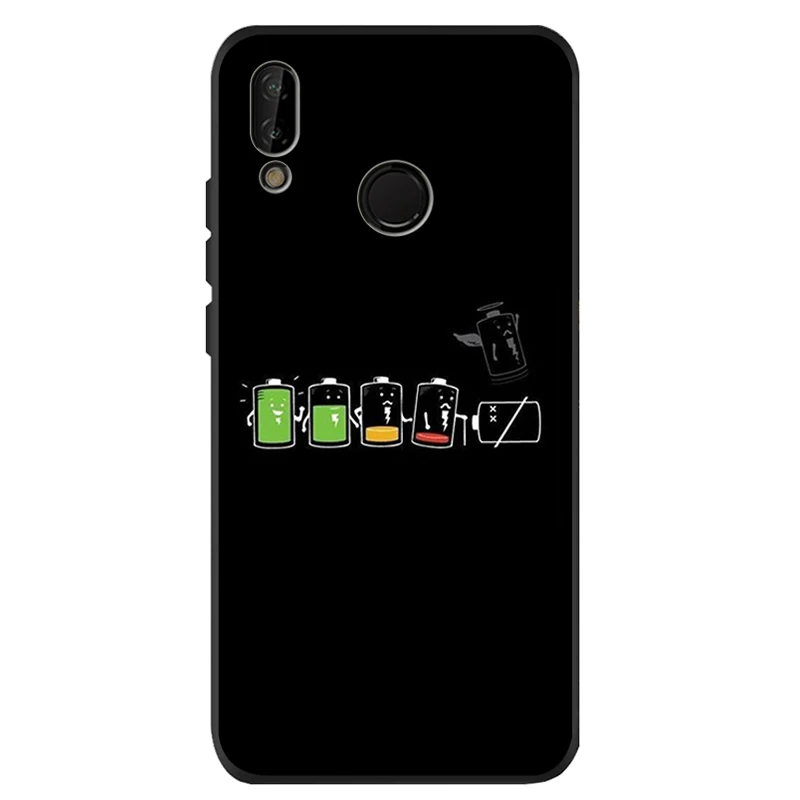 Забавный прозрачный черный силиконовый мягкий чехол для телефона huawei P40 P30 P20 P10 Pro