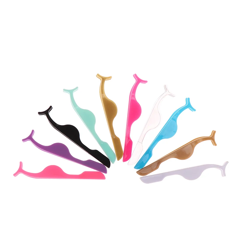 

5PCS False Eyelash Tweezers False Eyelashes Applicator Eyelash Extension Curler Nipper Auxiliary Clamp Makeup Forceps Tools