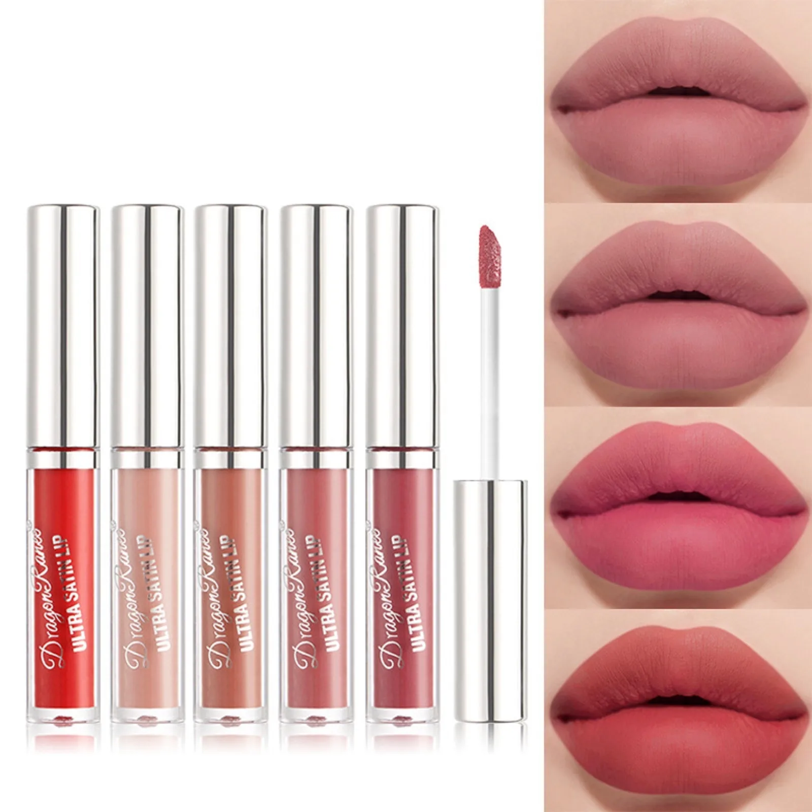 

12 Color Non-stick Cup Velvet Matte Texture Lip Glaze Lipstick Lip Gloss