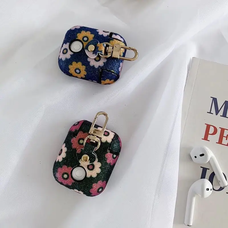 Для AirPods 1/2 чехол Роскошный Ретро цветок Роза защитный жесткий Bluetooth беспроводной