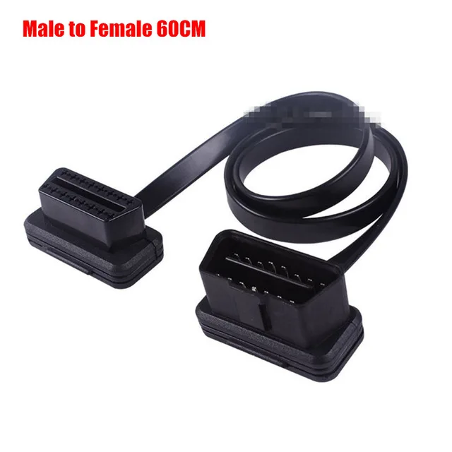 OBD2 16Pin Male Plug Connector For ELM327 Extension Adapter OBD Cable OBDII EOBD ODB2 16 Pin 2 Adaptor Opening Female | Автомобили и