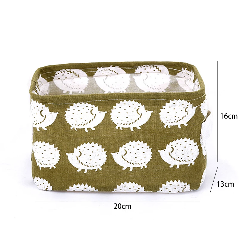 

Linen Desktop Storage Basket Toy Sundries Storage Box Waterproof Cosmetic Underware Organizer Office Stationery Containe
