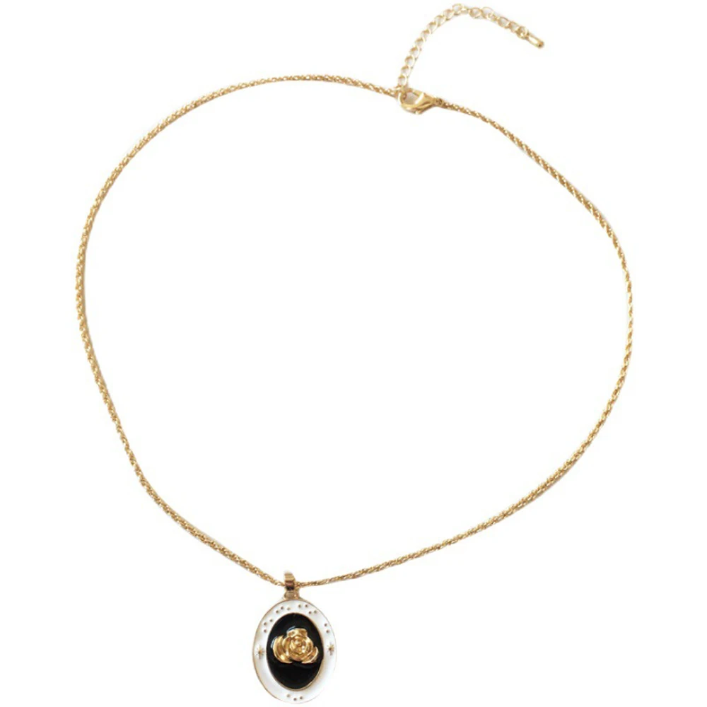 

French Fashion Style Restoring Ancient Ways Roses Design Necklace Women Fine Jewelry Gifts