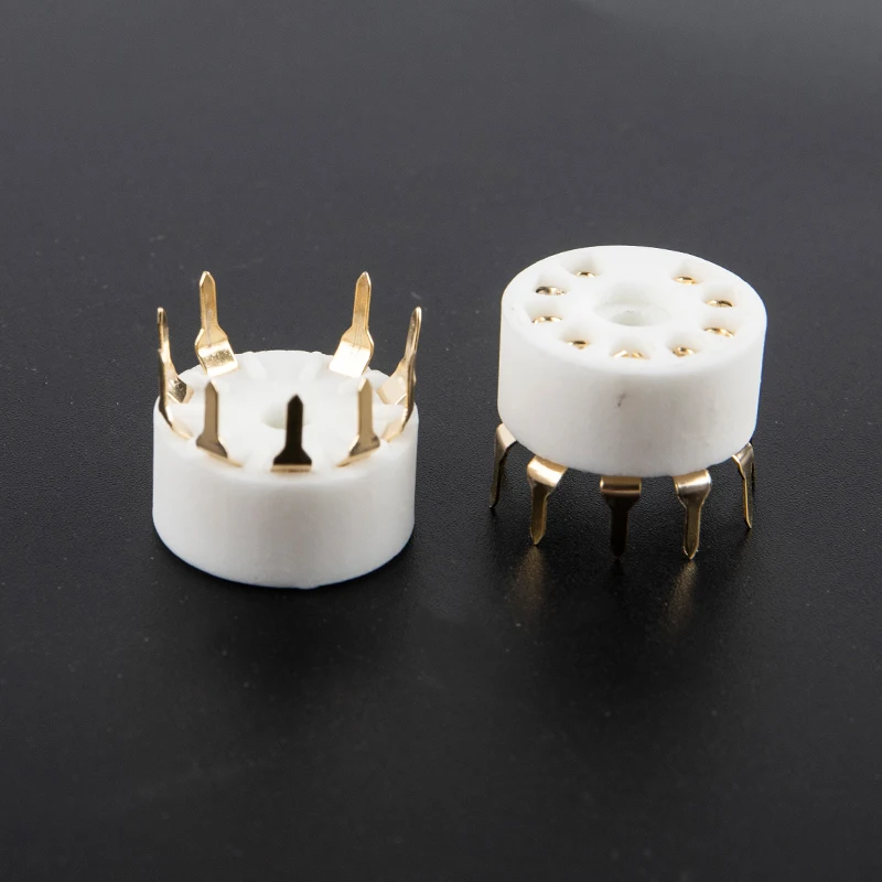 5 PCS Ceramic 9 Pin B9A PCB MOUNT Tube Socket FOR 12AX7 12AT7 Hifi Audio Vintage AMP DIY | Электроника
