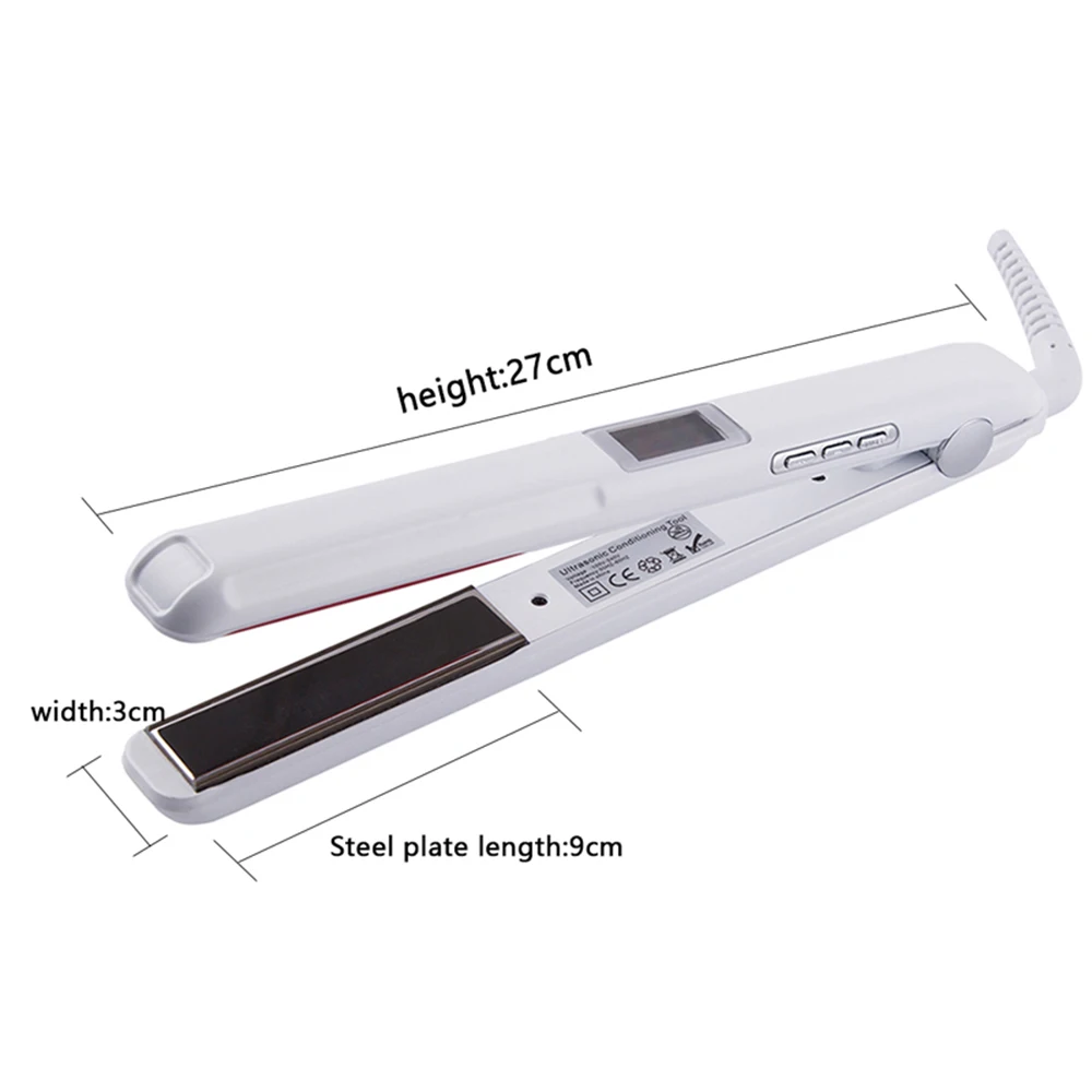 Iron Keratin Argan Oil Recover Hair Damaged Smoothly Ultrasonic Infrared Hair Care Iron LCD Display Hair Treatment