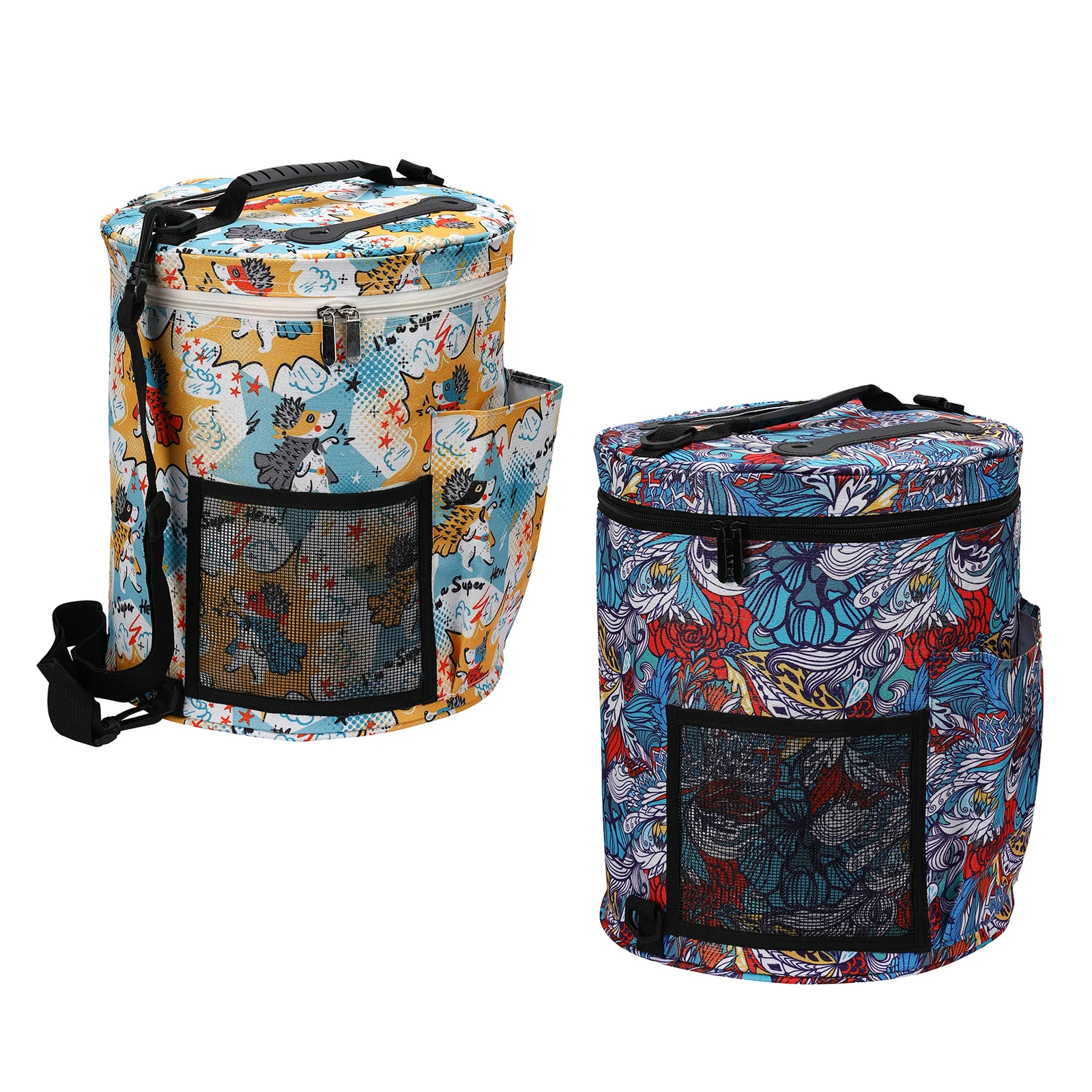 

Сумка для хранения пряжи, круглые вязаные шерстяные сумки, красочные дорожные сумки для хранения, аксессуары для швейных инструментов