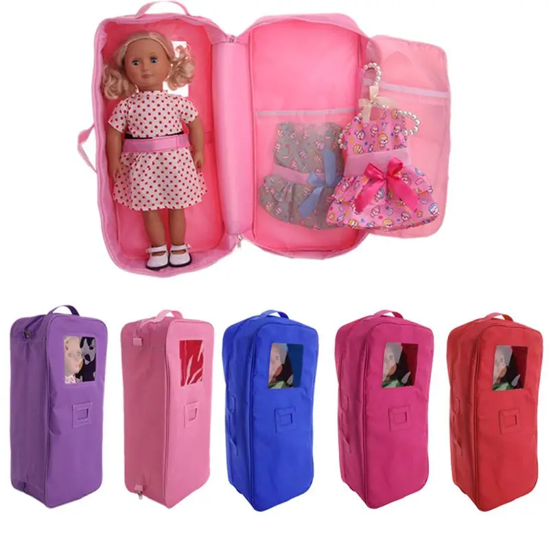 

Doll Travel Case Suitcase Storage Bag Carry Bag For 18 Inch Dolls USA Girl
