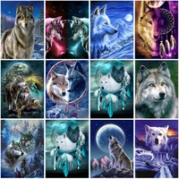 diy wolf 5d diamond painting full square drill resin animal diamont embroidery cross stitch mosaic home decor wall art gift