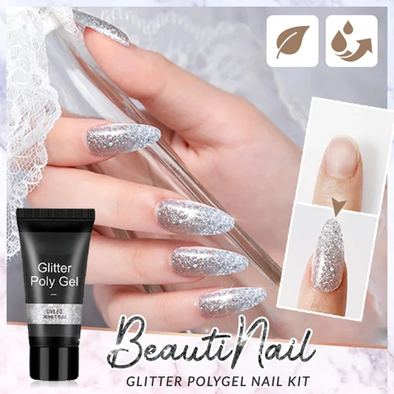 

Cute Nail Gel Glitter UV LED Builder Gel Tips Enhancement Quick Nail Extension Gel Nail Art Dropshipping SMJ
