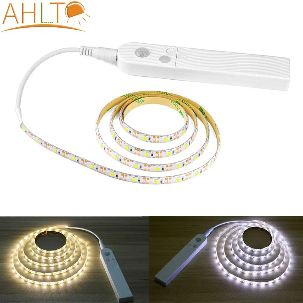 Sensor de Movimento Luzes de Tira para Led sob a Luz do Armário Lâmpada de Parede de Cabeceira Sensor de Luz Noite Iluminação Corredor 1 Pçs 5v Pir Led