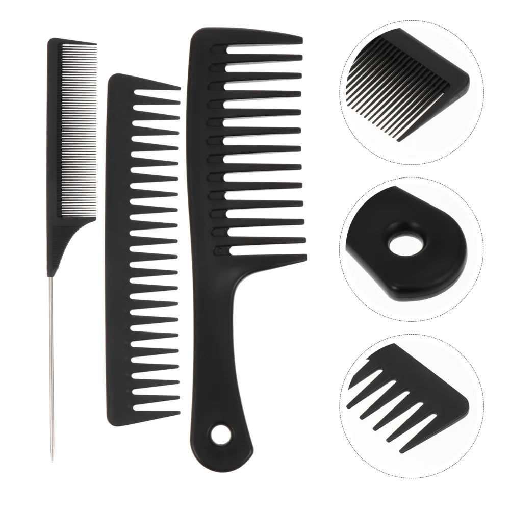 

3pcs Wide-tooth Comb All Purpose Comb Anti-static Comb Comb Comb