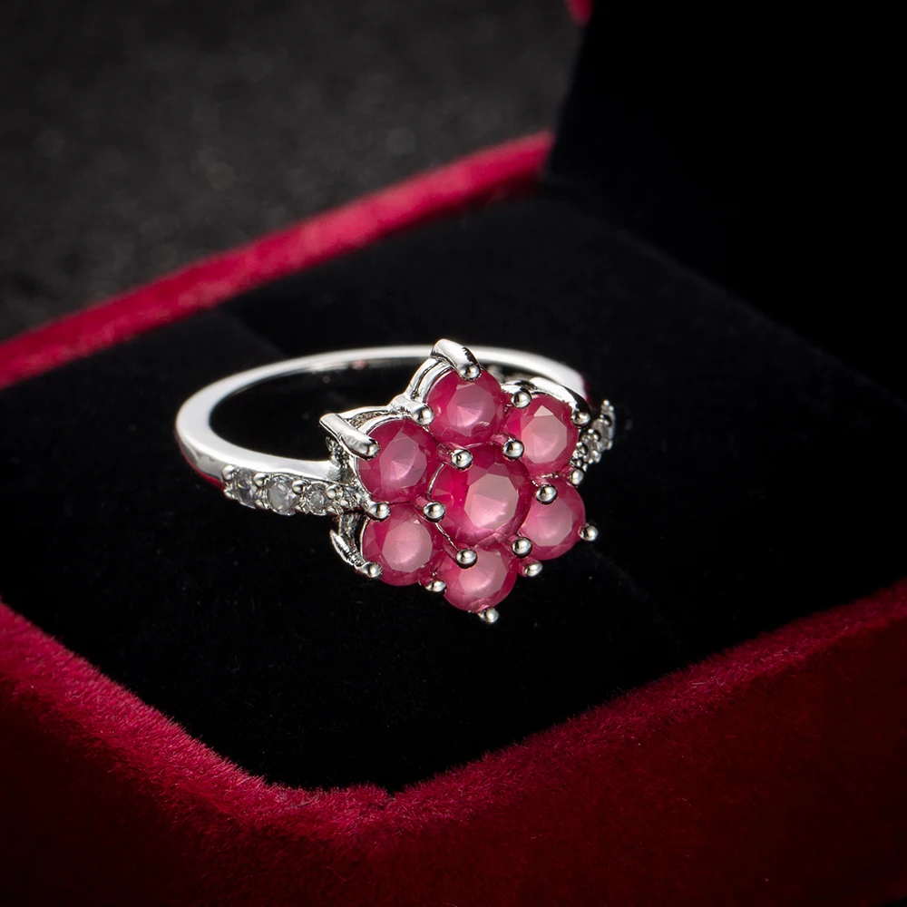 Роскошный Новый дизайн модели обручальное кольцо с цветком из циркония