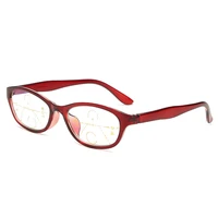 reading glasses women fashion smart oval full rim progressive multifocus anti blu red purple 1 1 5 2 2 5 3 3 5 4