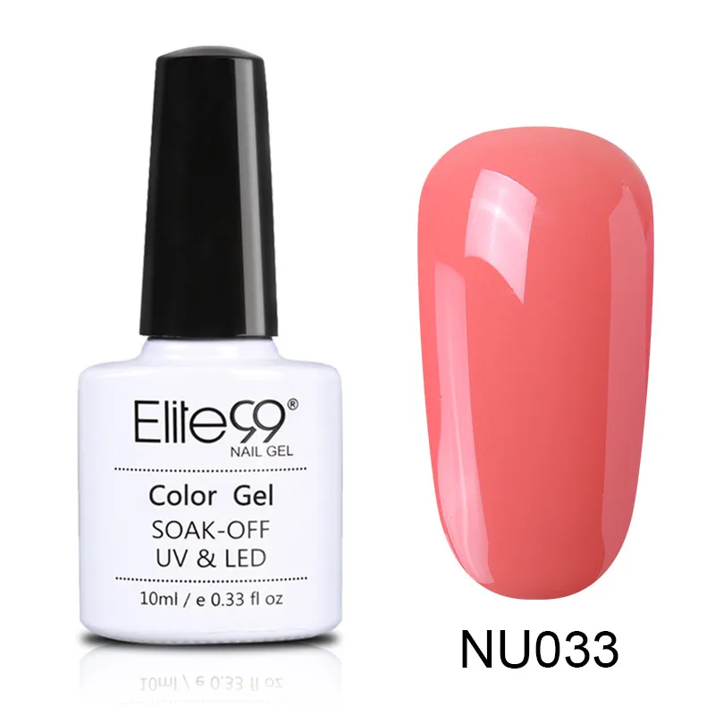 033 Elite99 10 мл Гель-лак телесного цвета Vernis Полупостоянный УФ-гель для ногтей гели для дизайна ногтей Эмаль лак для ногтей гель лак - Цвет: 033