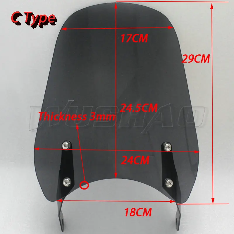 Лобовое стекло для Royal Enfield Thunderbird 500 500X 350 350X перехватчик Continental GT 650 535 кронштейн