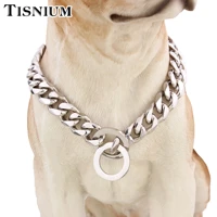 12mm pet supplies dog chain link choker cuban style solid stainless steel chain convenient lock sturdy durable wholesale retail