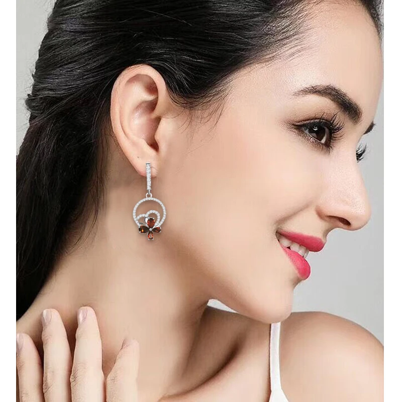 Ayowei Lucky Note квадратный Красный Циркон Кристалл Серебряный цвет ювелирные изделия