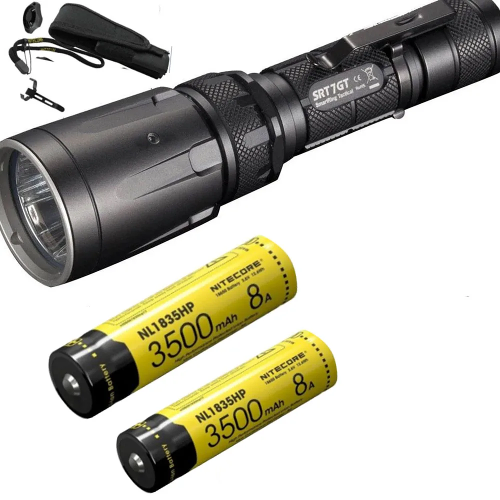 NITECORE SRT7GT светодиодный тактический вспышки светильник CREE XP L HI V3 RGB УФ умный кольцо