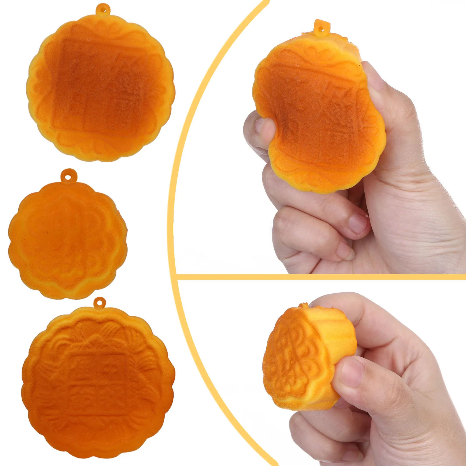 

Mooncake Squeeze Toys for Kids Adults Mute Stress Relief Toy Relieve Anxiety Fidgeting Simulation Bread Model