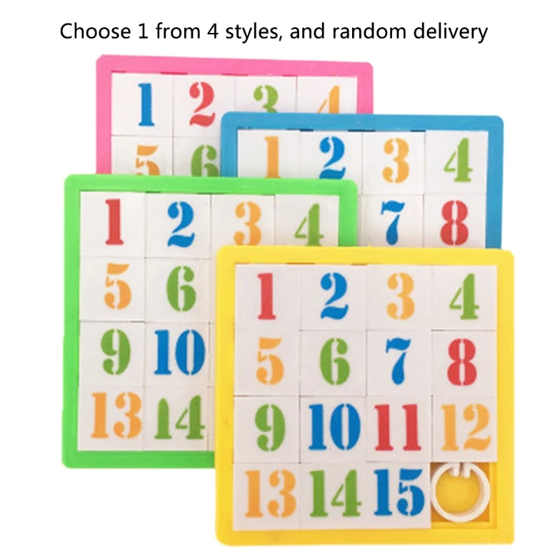 

15 Space 3D Plastic Sliding Jigsaw Puzzle Game Cute Cartoon Animal Numbers Kids Children Learning Education Toys