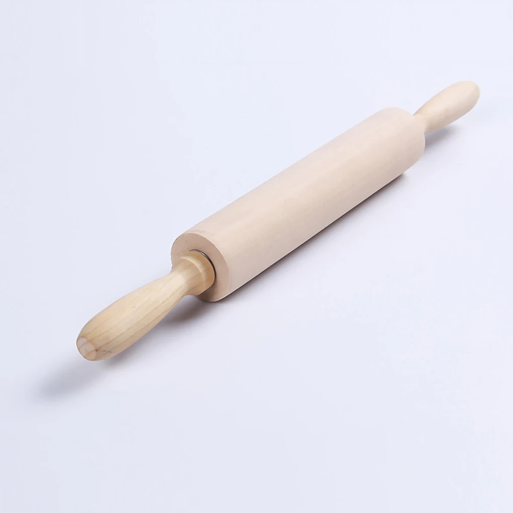 

Wood Rolling Pin None Paint For Bakeware Dessert Baking Cookies Dough Wooden Roller