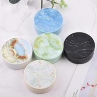 hot fashion marble stripe contact lens case travel glasses lenses box for unisex eyes care kit holder container
