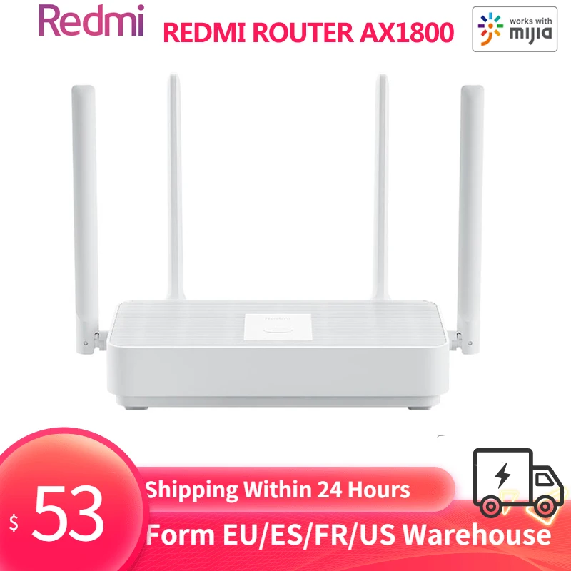 Redmi Router AX1800 WiFi-6 гигабитный 2 4G/5G двухдиапазонный маршрутизатор с 128 МБ OFDMA