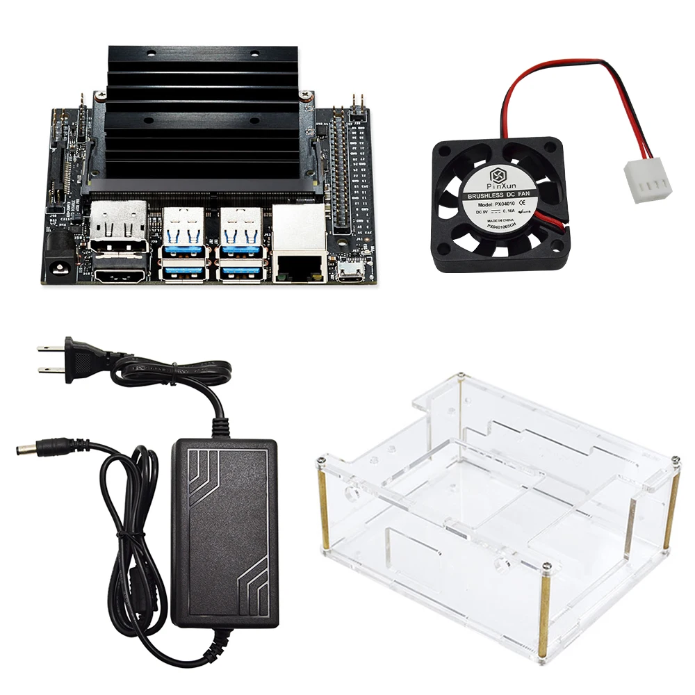 Jetson Nano Developer kit Demo Board AI Development Platform B01 версия + чехол вентилятор 32G sd карта адаптер