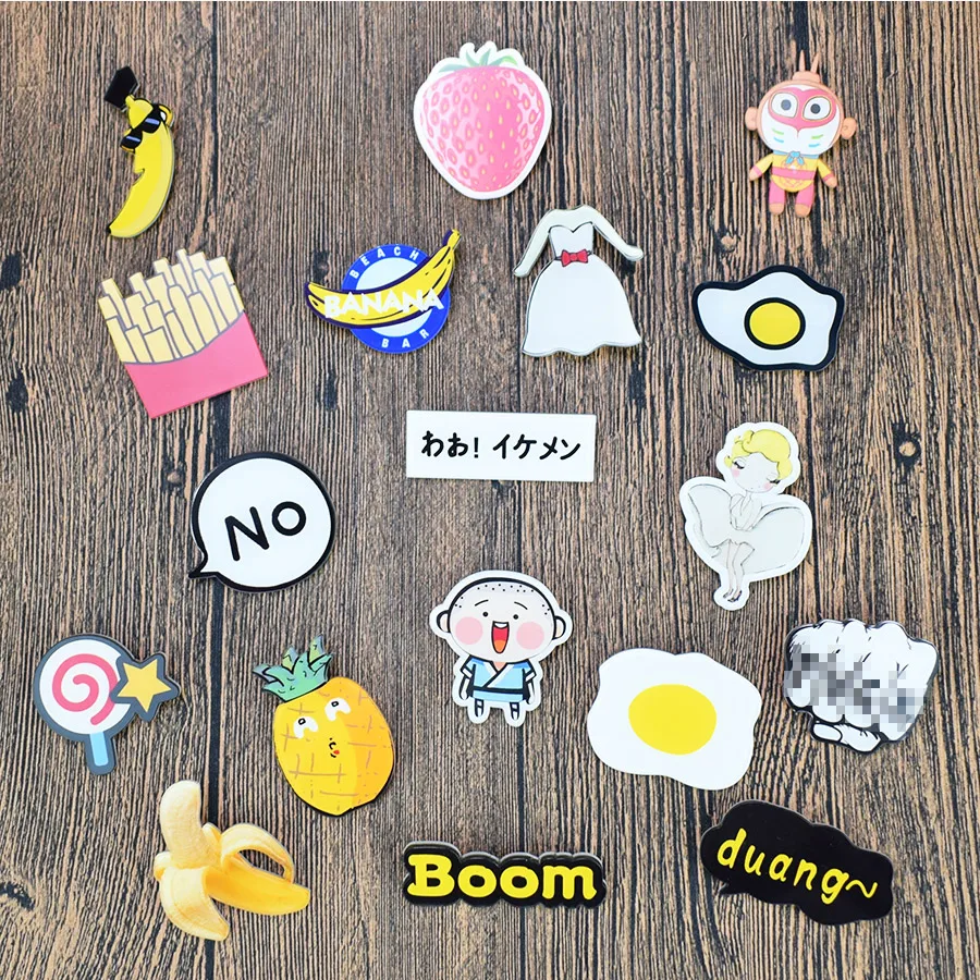 Модные милые аниме мультфильмы одежда акриловые значки заколки для одежды