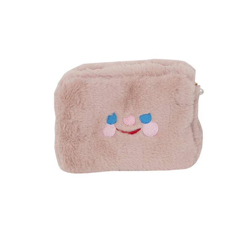

Cute Plush Cosmetic Bag Portable Toiletry Bag Organizer Women Large Cosmeti Pouch Korean Girl Beauty Brush Storage Case Clutch