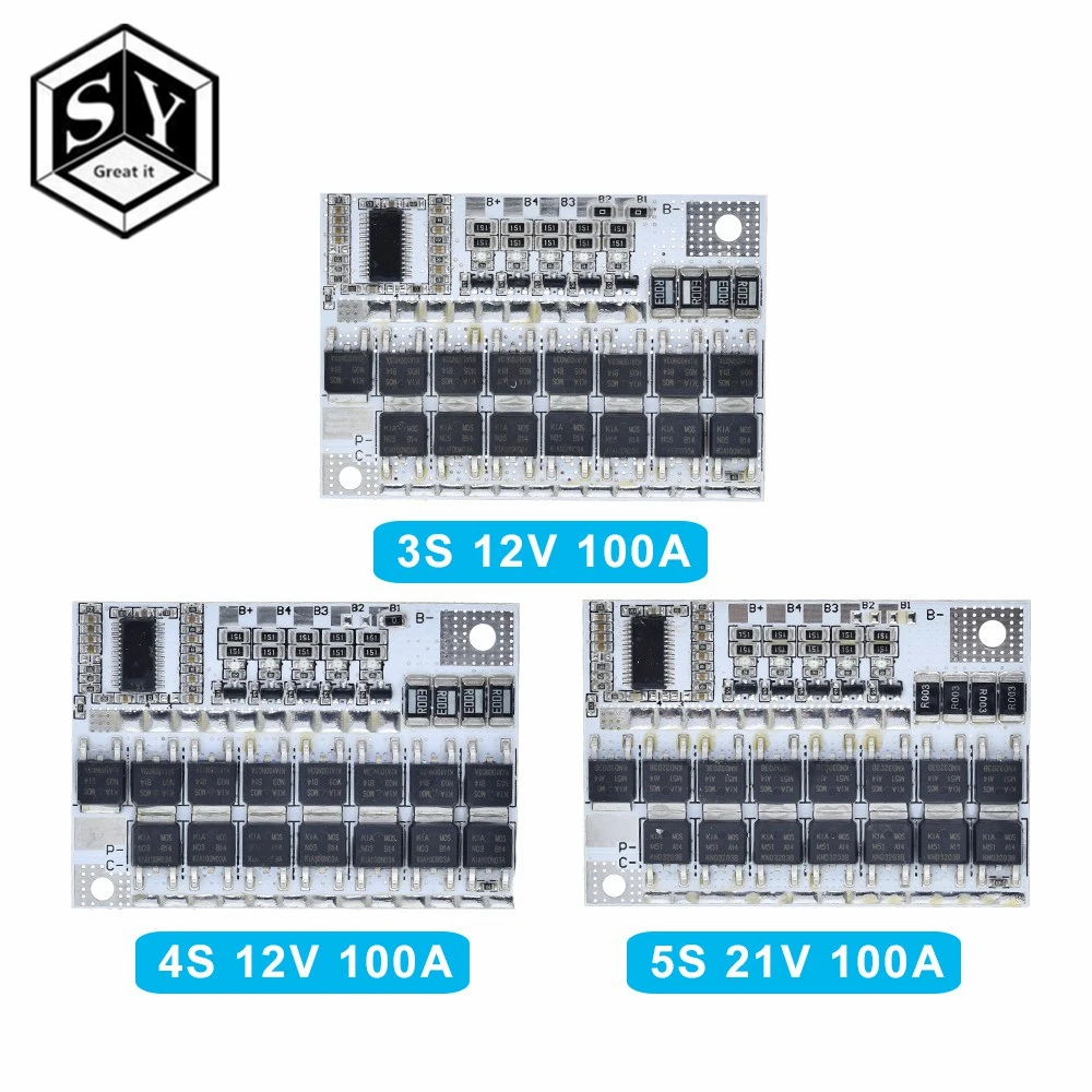 3 s/4S/5S Bms 12 В 16,8 в 21 в 3,7 в 100a литий-ионная ЛМО тернарная литиевая батарея защита печатная плата литий-полимерная баланс зарядки