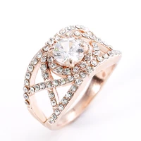 popular temperament round full crystal multi layer rings for women ring for party wedding jewelry 2022 accessories