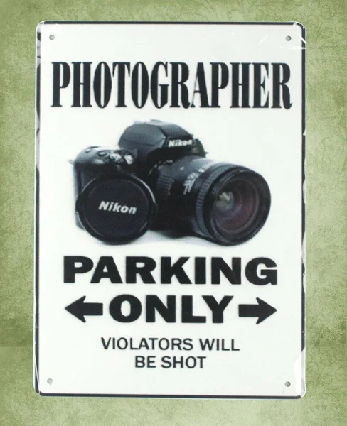 

art prints sale photographer parking only tin metal sign