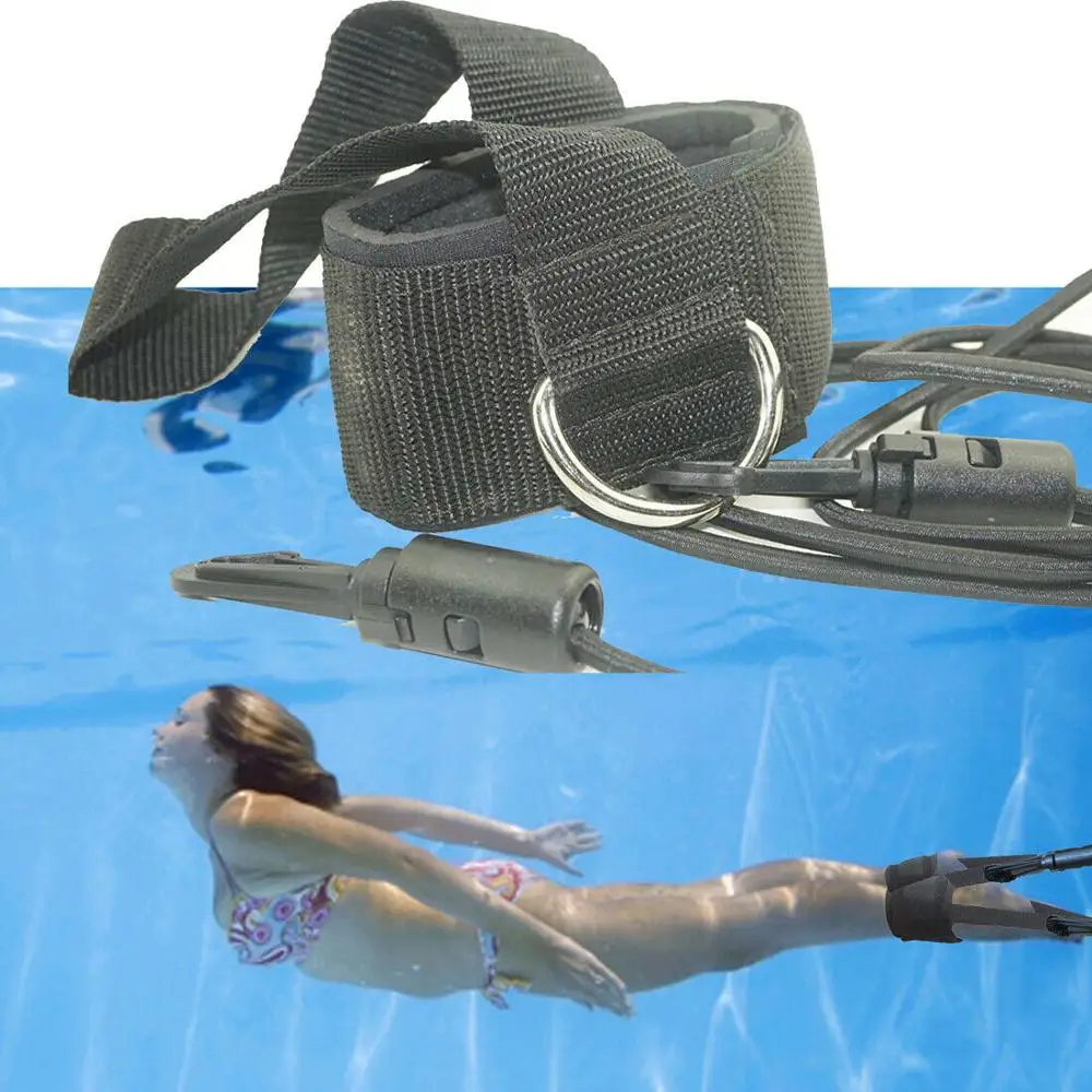 Swim Ankle Strap Stationary Swimmer Swim Lap Swim Training Leash Swim Belt- NEW