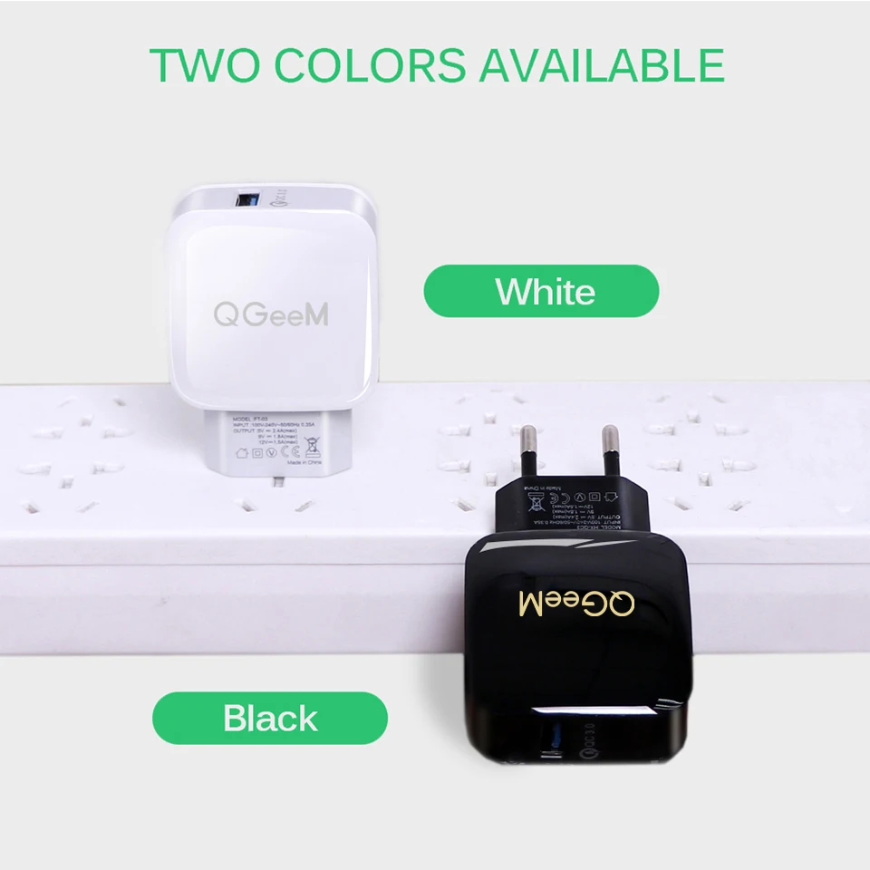 QGEEM QC 3,0 USB зарядное устройство Quick Charge 3,0 зарядное устройство для телефона для iPhone EU US Plug 12 В адаптер быстрое зарядное устройство для huawei samsung Xiaomi