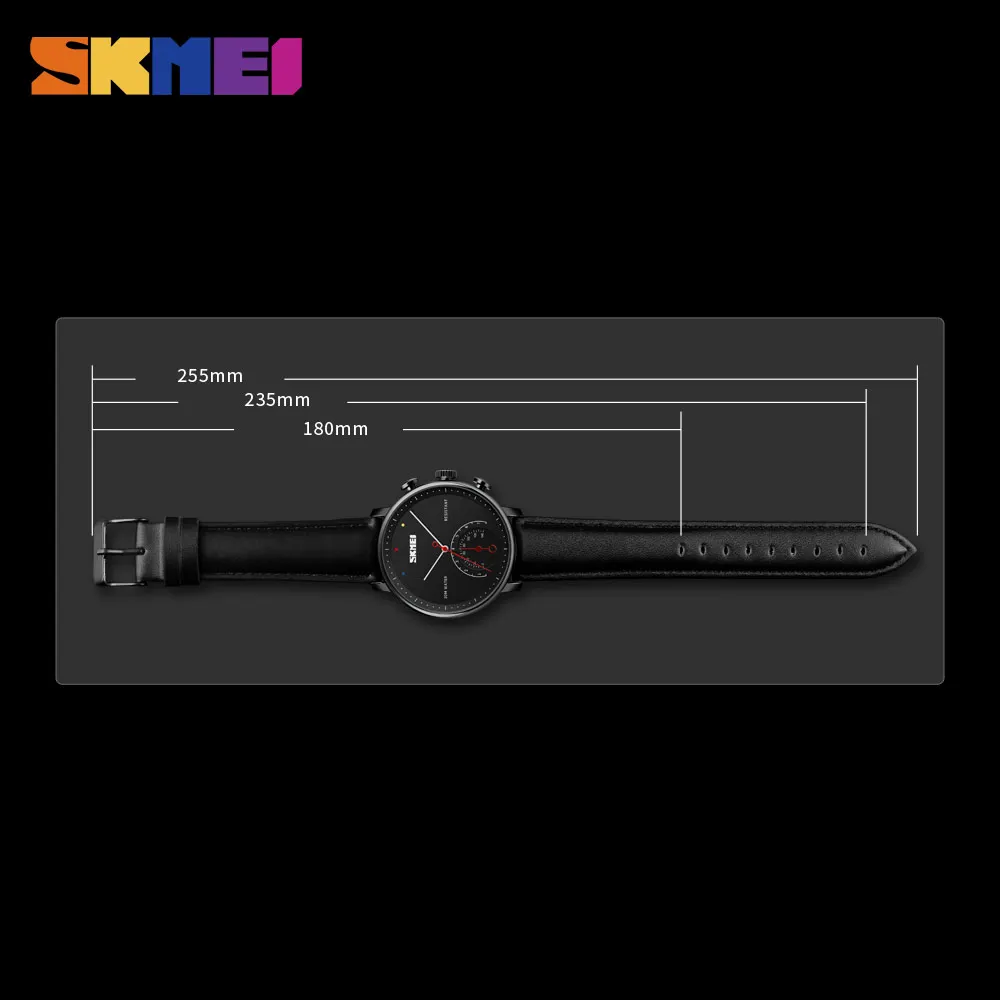 

SKMEI Business Quartz Watch Men Fashion Simple Watch Leather Strap Watches Alloy Case Waterproof Wristwatch Relogio Masculino