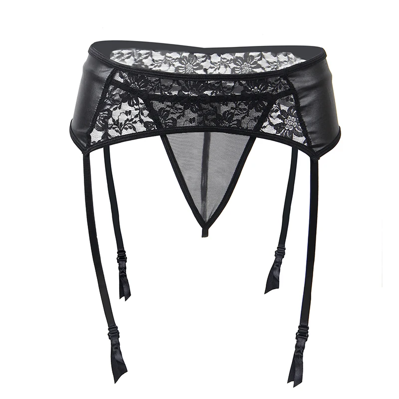 Черные кожаные кружевные подвязки Fuax свадебные готические горячая распродажа