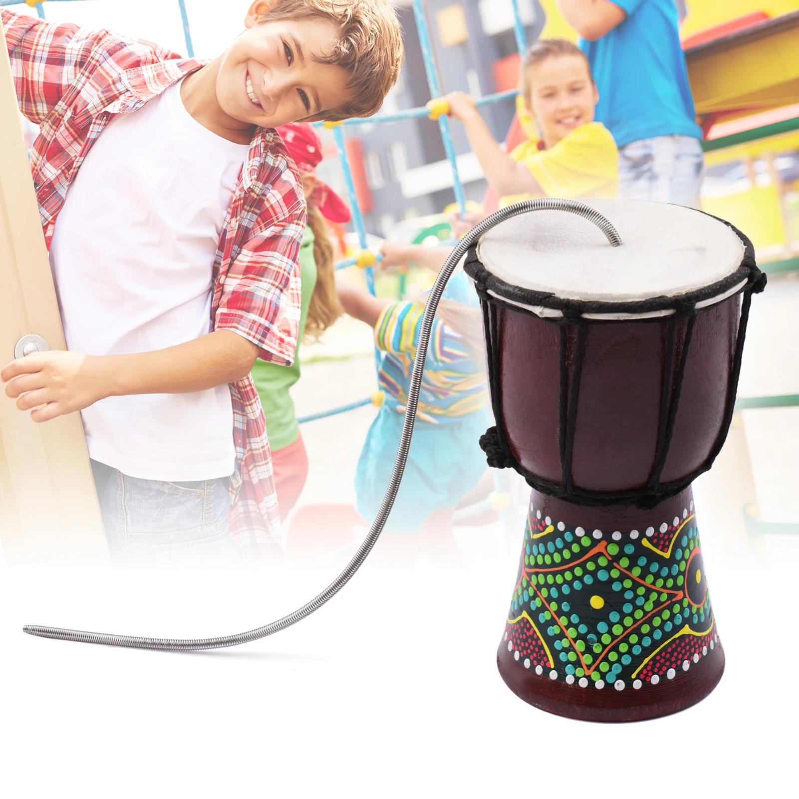 

4.7 Inch Spring Drum Thunder Tube Sound Maker Percussion Drum Musical Toy for Performance Pratice Music Education