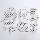 Летняя футболка с рисунками из мультфильмов ручной работы, сатиновые пижамы наборы для женщин 7 шт.компл. топы с длинными рукавами камзол шорты мультфильмов Домашняя одежда, сексуальная ночная рубашка, женская обувь