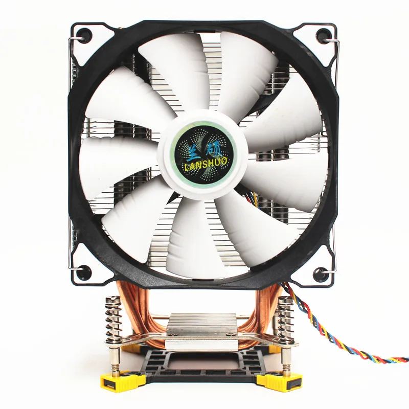 3/4PIN RGB светодиодный Процессор кулер 6-Heatpipe 12V(12 см); охлаждения радиатора для LGA 775 1150 1151 1155 1156 1366 2011