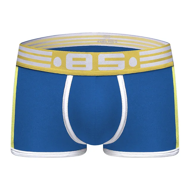 BS101 blue 18 видов стилей, розовый, Senson, мужское нижнее белье, мужские боксеры, сексуальные, хлопок, Cuecas, боксеры, мужские шорты, Гей Нижнее белье, мужские трусы для мальчика - Цвет: BS101 blue