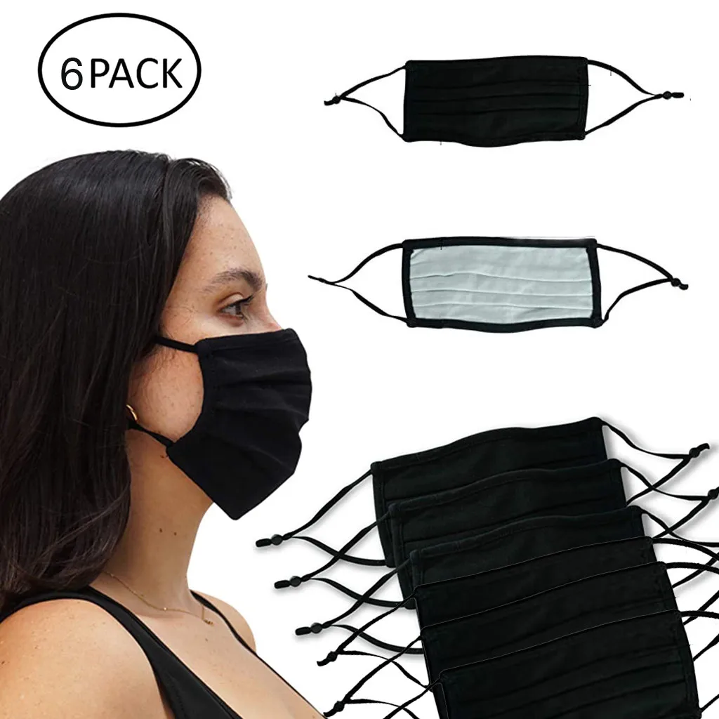 6 шт. Многоразовые Дышащие маски для взрослых унисекс|Женские маски| |